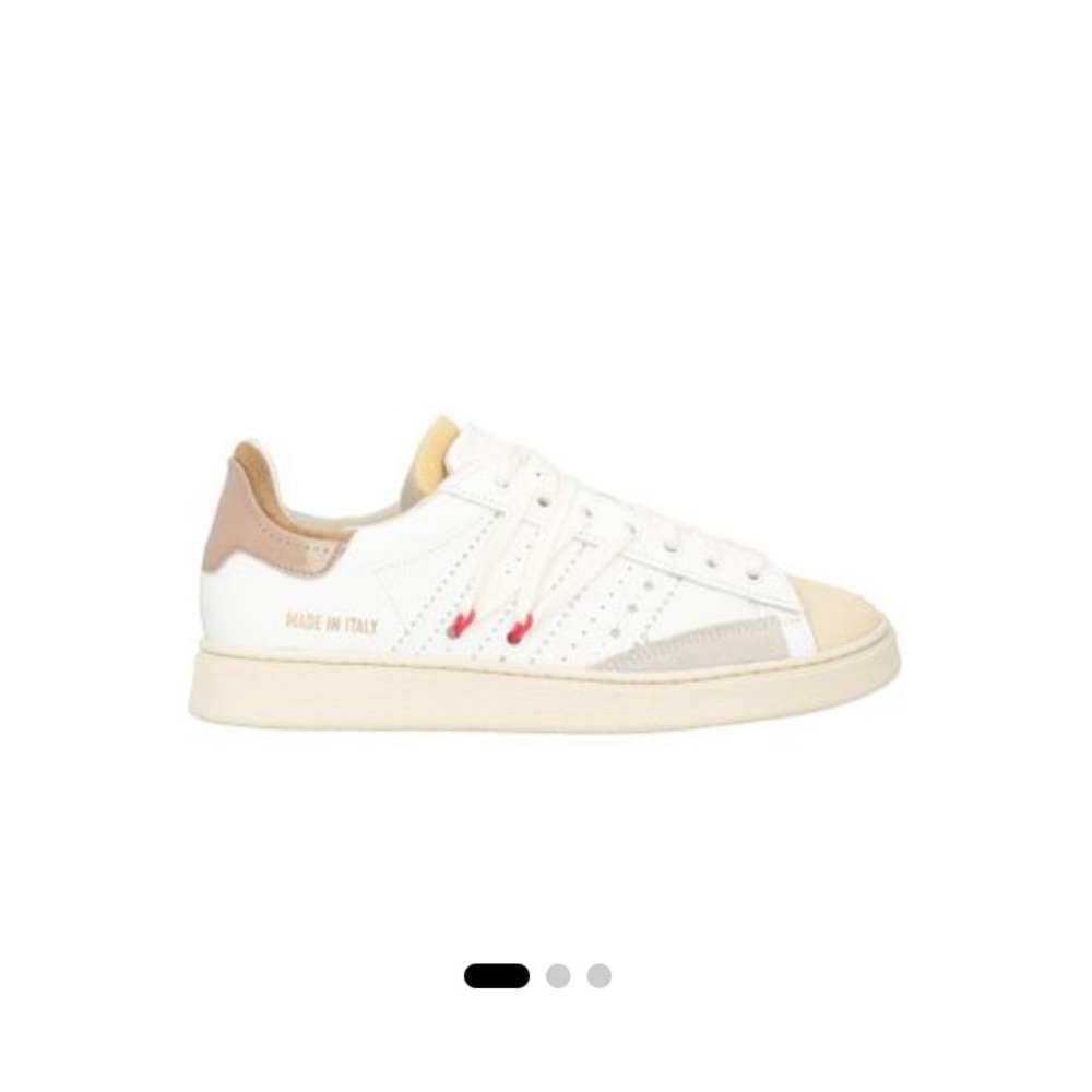 Hidnander Stripeless Women's White and Tan Sneakers